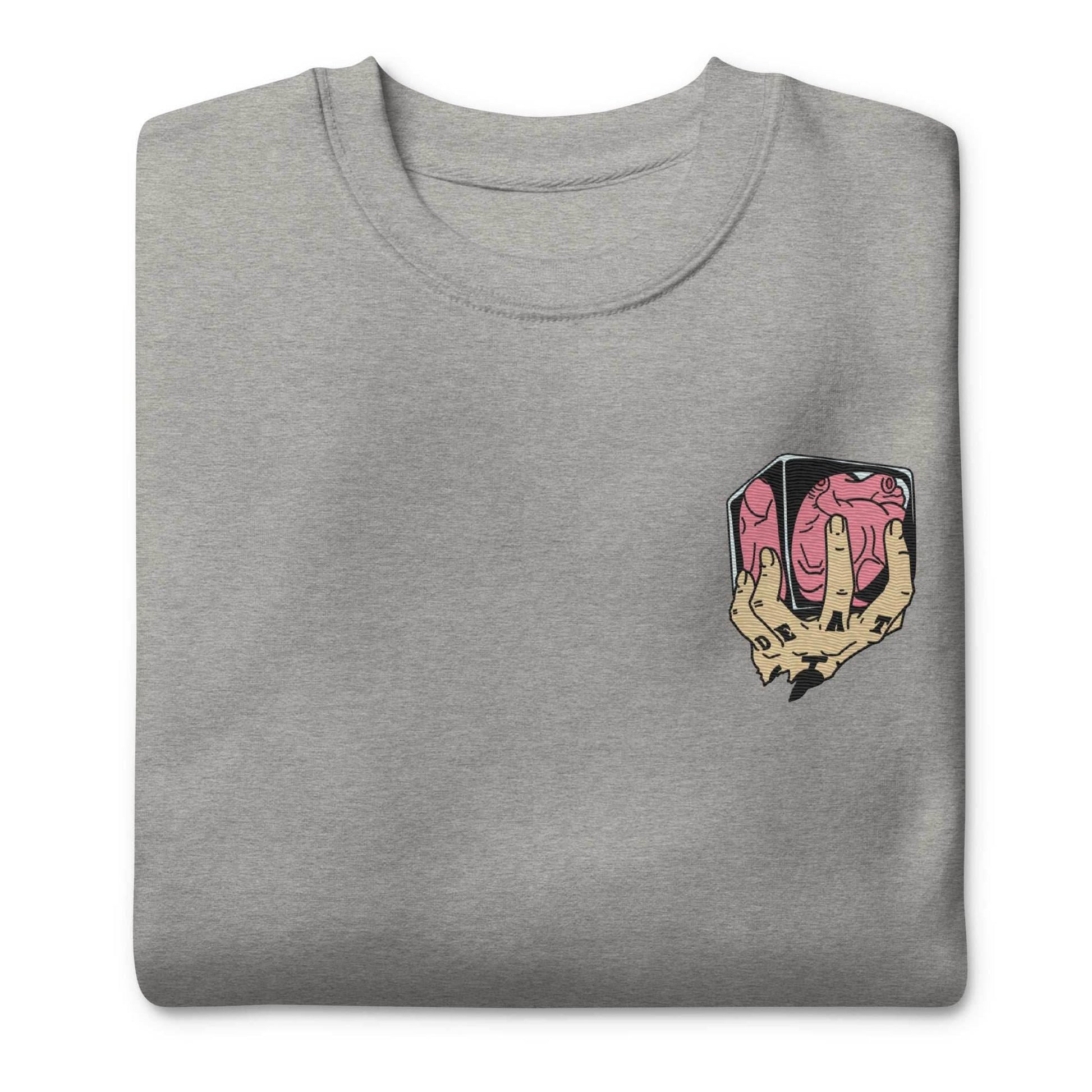 ROOM! Heart Shambles Trafalgar Embroidered Unisex Premium Anime Sweatshirt - Black / S