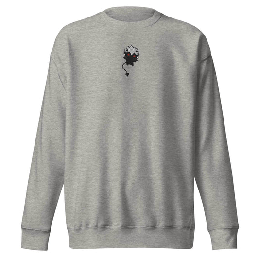 Devil Asta Embroidered Premium Unisex Anime Crewneck Sweatshirt - Sport Grey / S