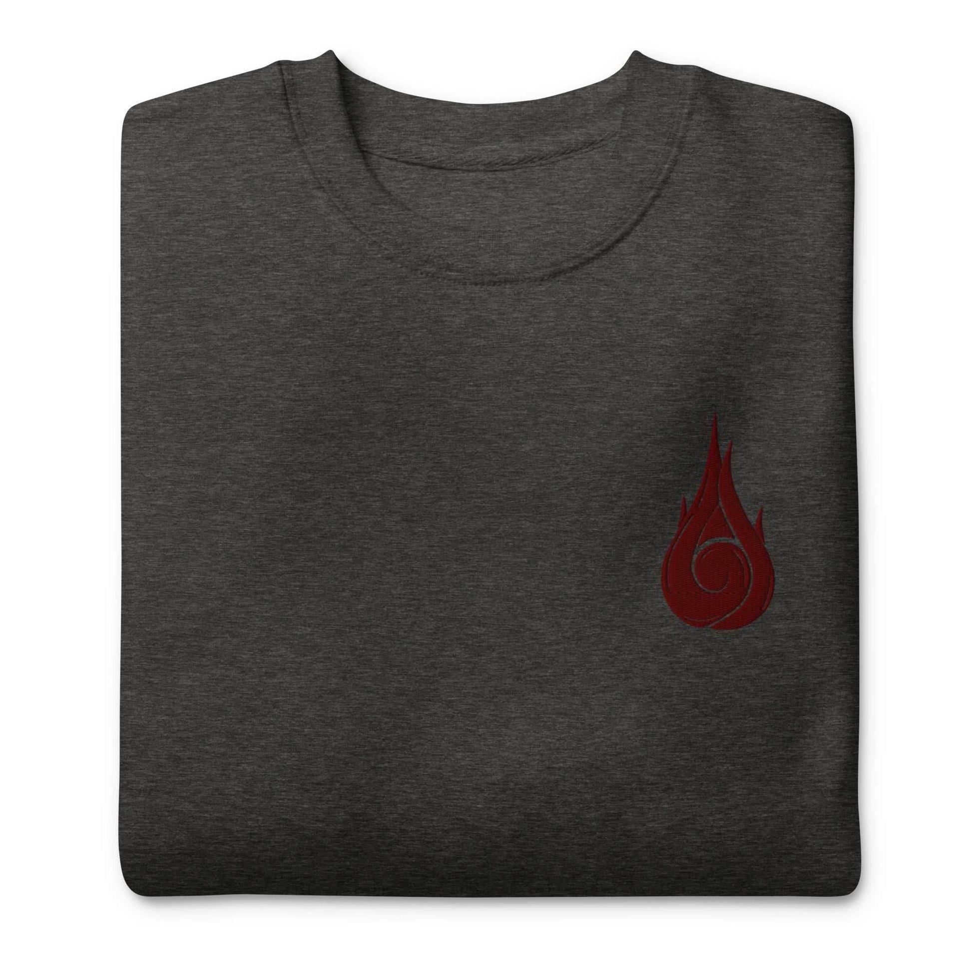 Will Of Fire Embroidered Premium Crewneck Sweatshirt - Black / S