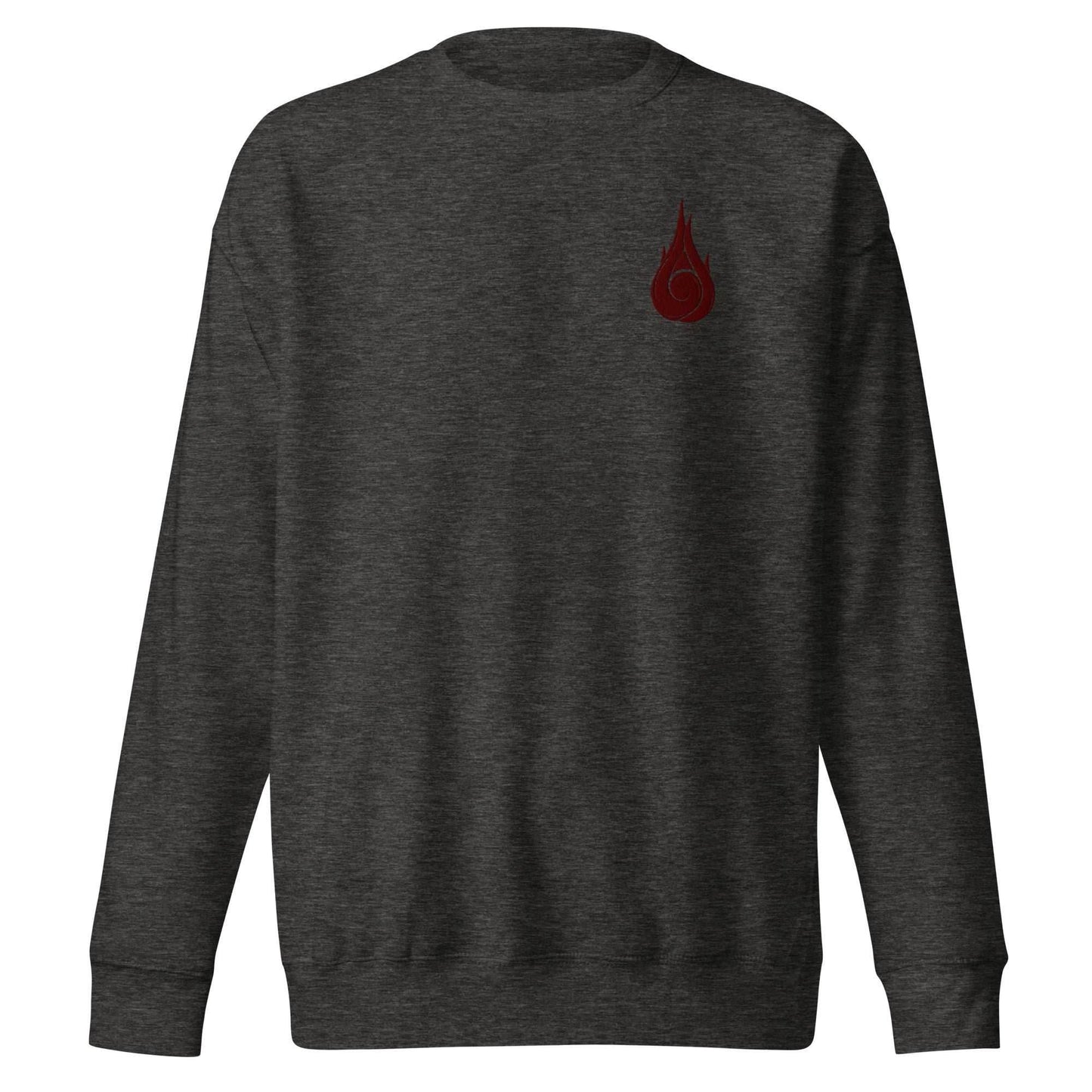 Will Of Fire Embroidered Premium Crewneck Sweatshirt - Black / S