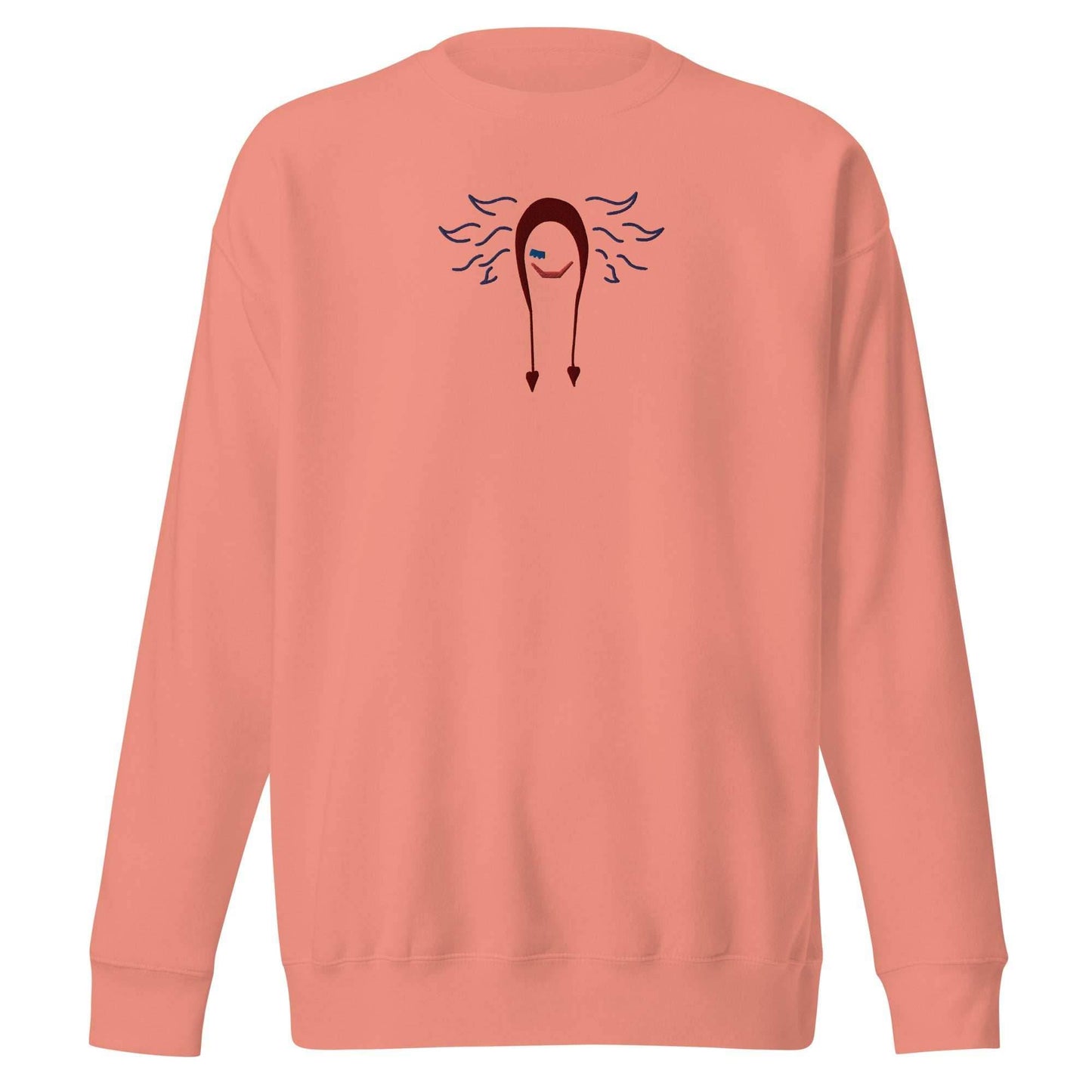Corazon Embroidered Unisex Premium Anime Sweatshirt - Pink / S