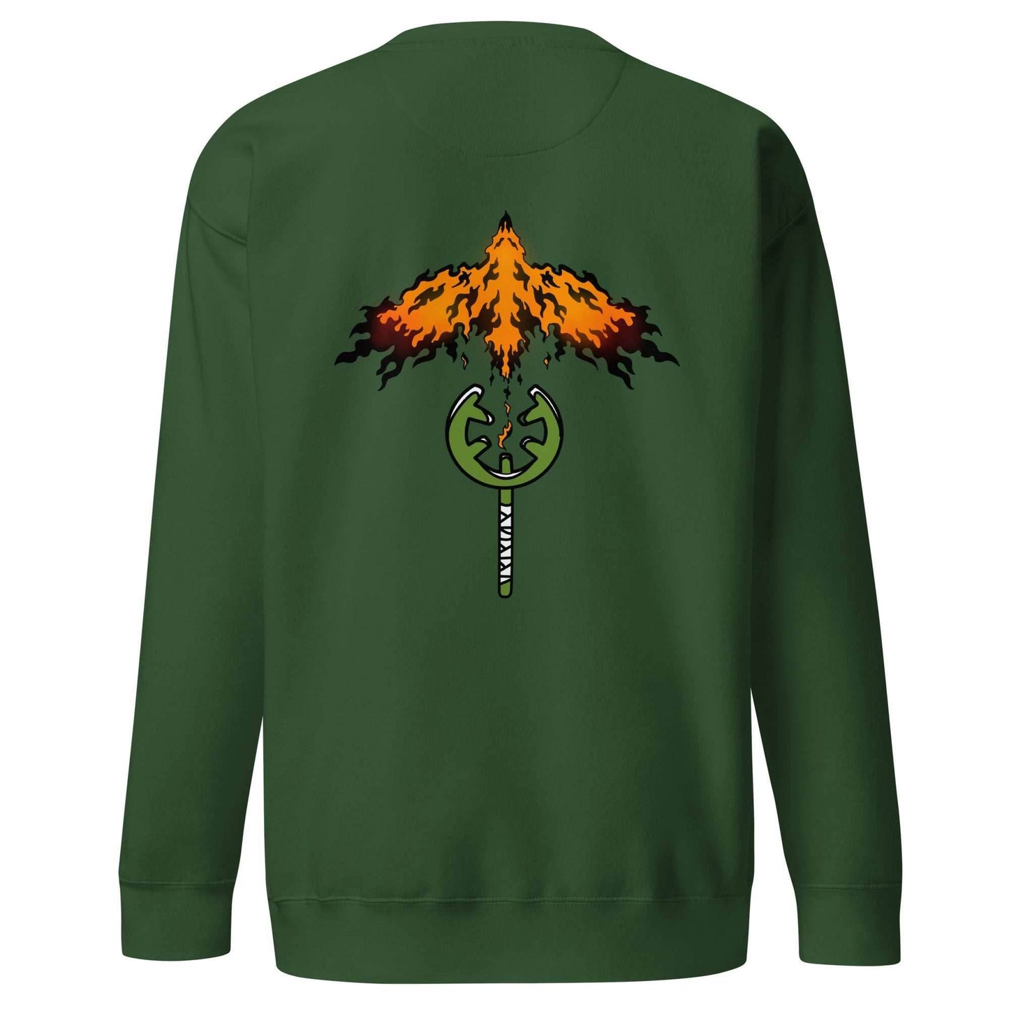 Usopp Sogeking Premium Embroidered Anime Crewneck Sweatshirt - Green / S
