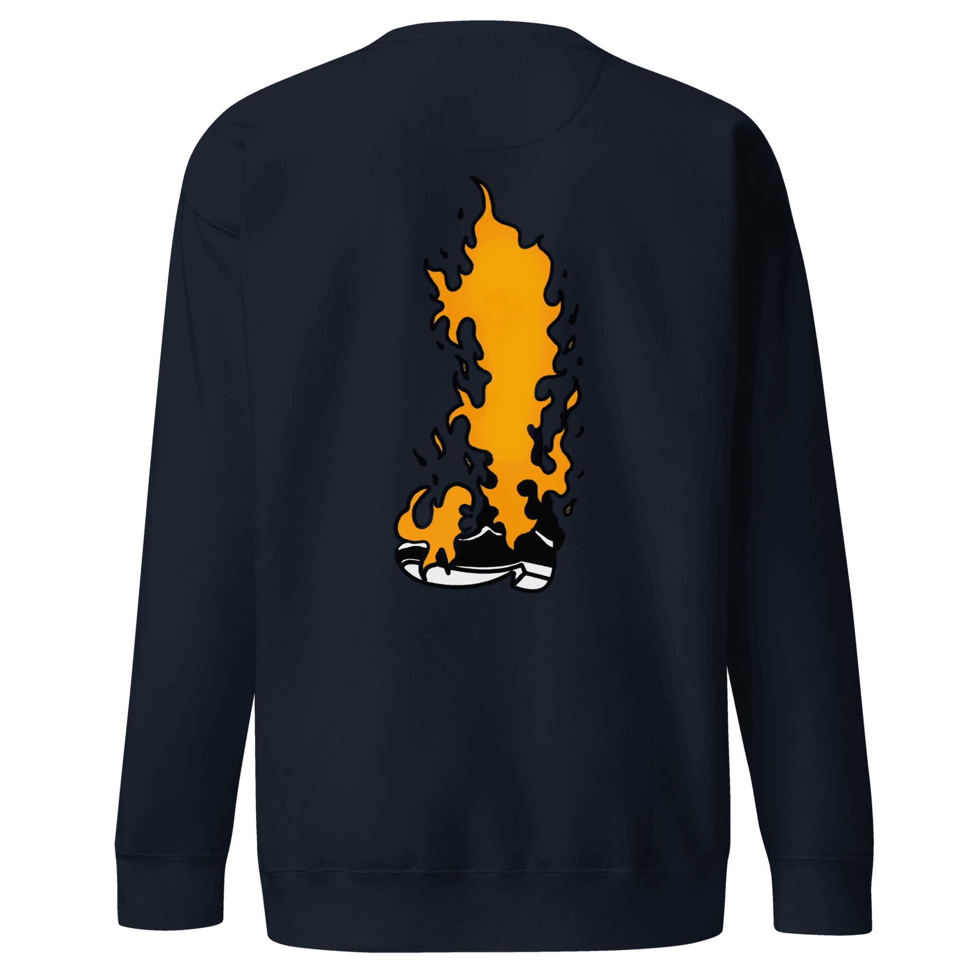 Black Leg Sanji Premium Embroidered Anime Crewneck Sweatshirt - Black / S