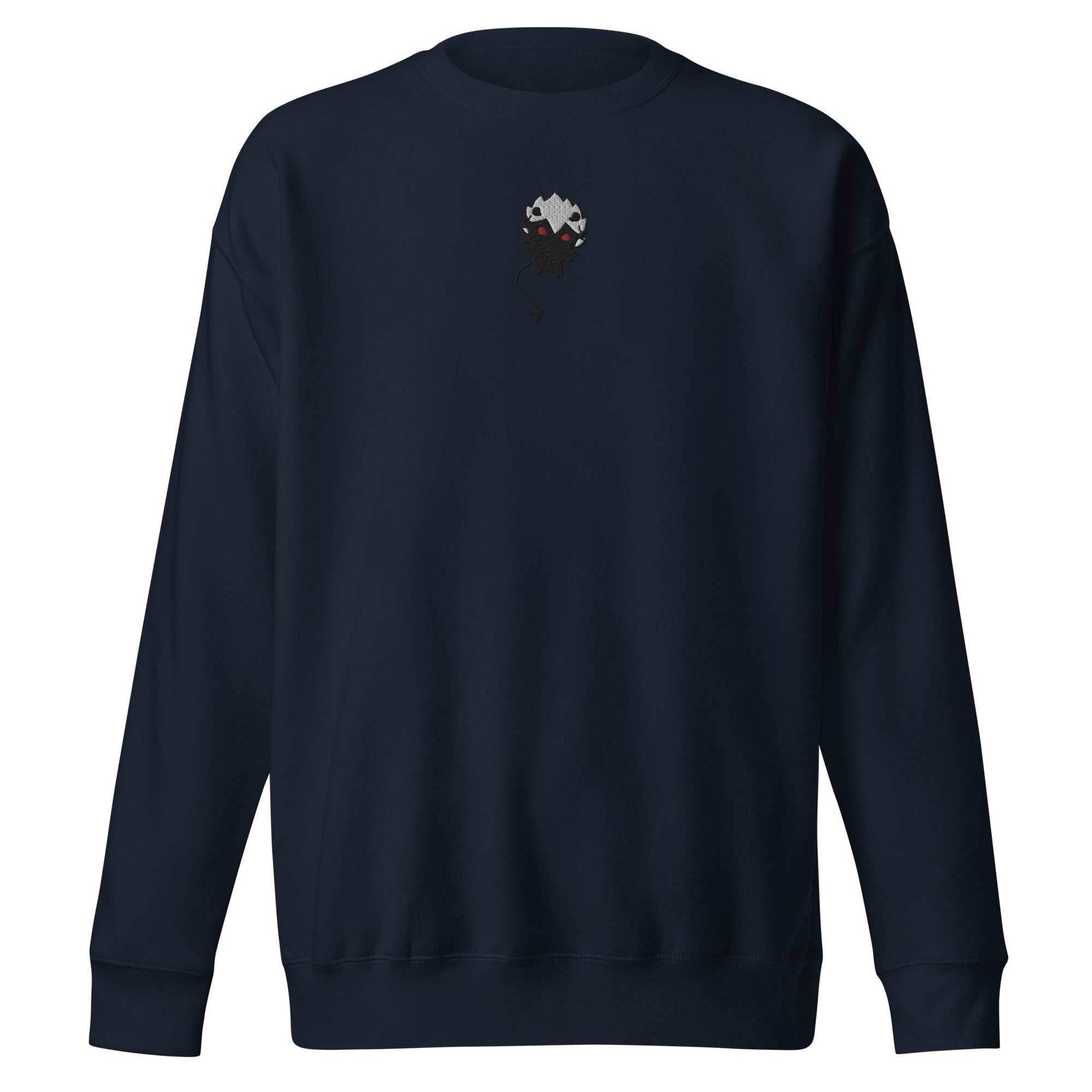 Devil Asta Embroidered Premium Unisex Anime Crewneck Sweatshirt - Navy / S