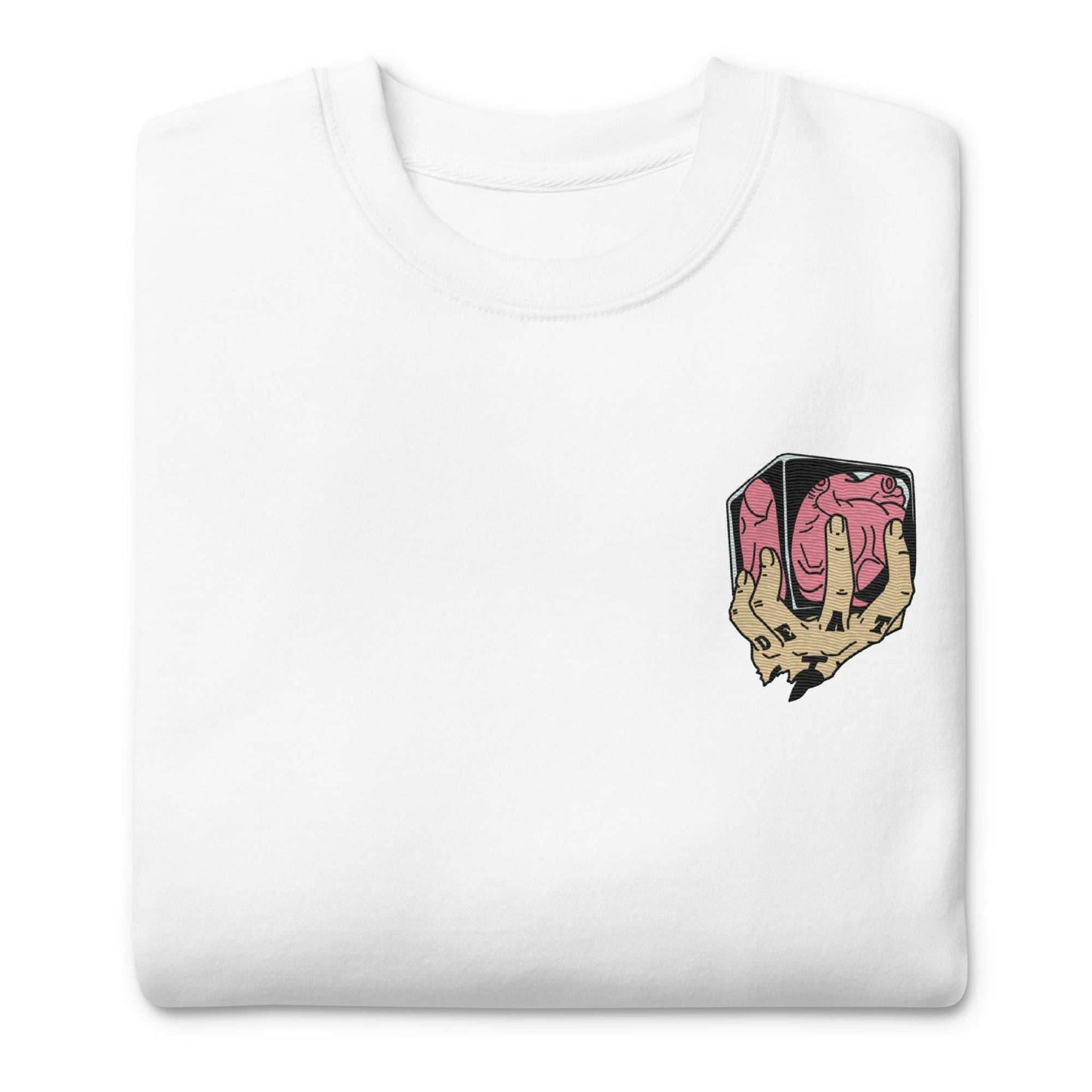 ROOM! Heart Shambles Trafalgar Embroidered Unisex Premium Anime Sweatshirt - Black / S