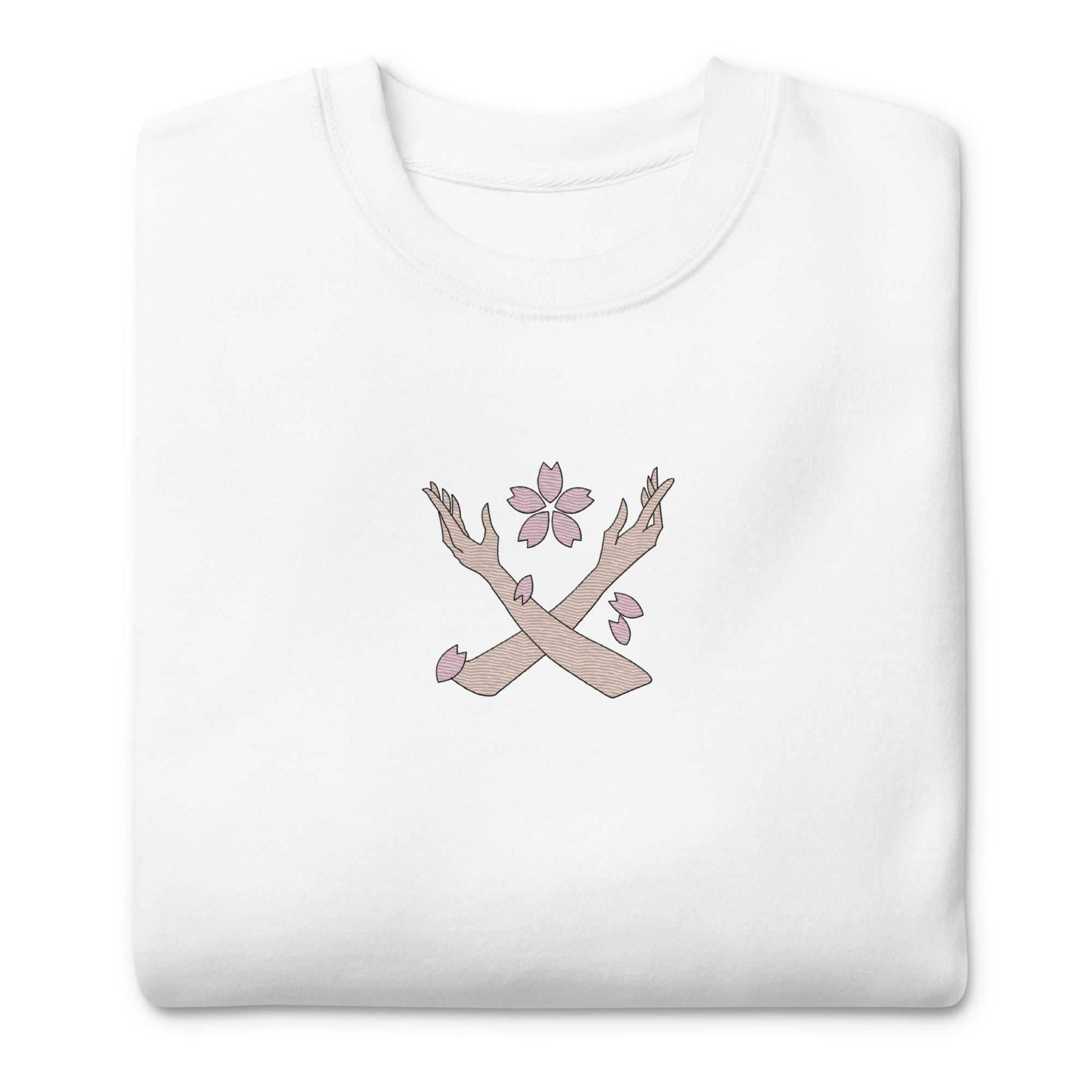 Robin Fleur Embroidered Premium Unisex Anime Crewneck Sweatshirt - Black / S