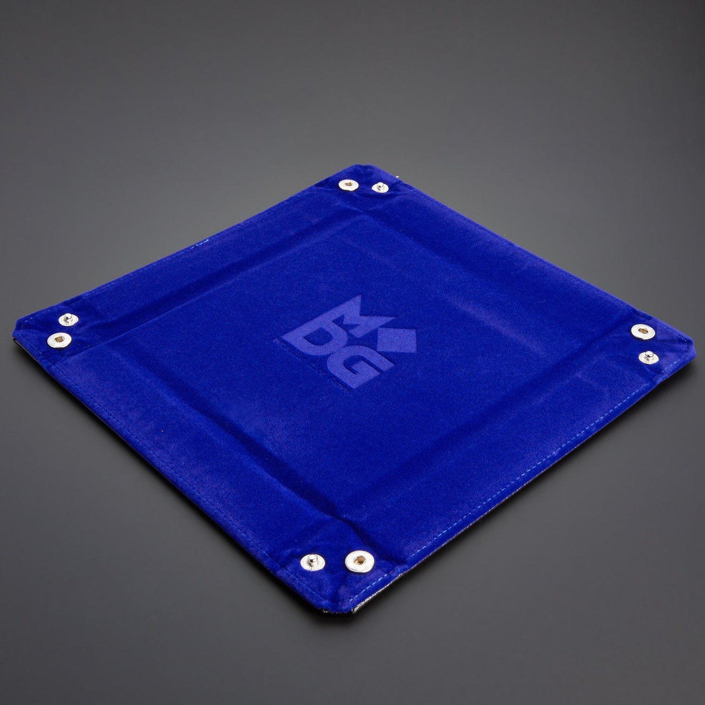 Metallic Dice Games Velvet Folding Dice Tray with Leather Backing 10" x 10"