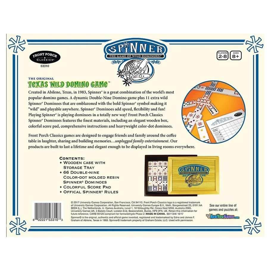 Spinner: The Game of Wild Dominoes - Front Porch Classics Edition - 