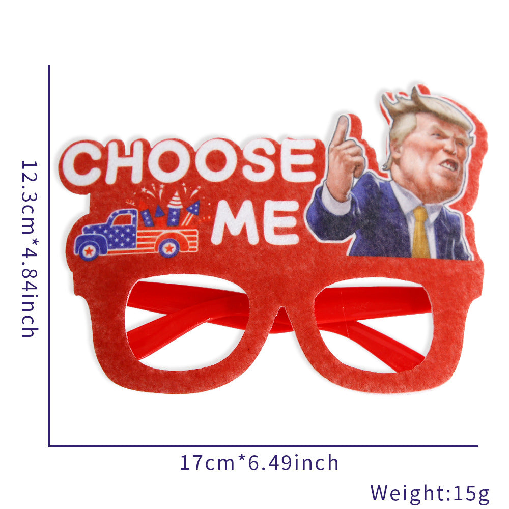 US Election Decorations Trump Glasses Presidential Election Souvenir