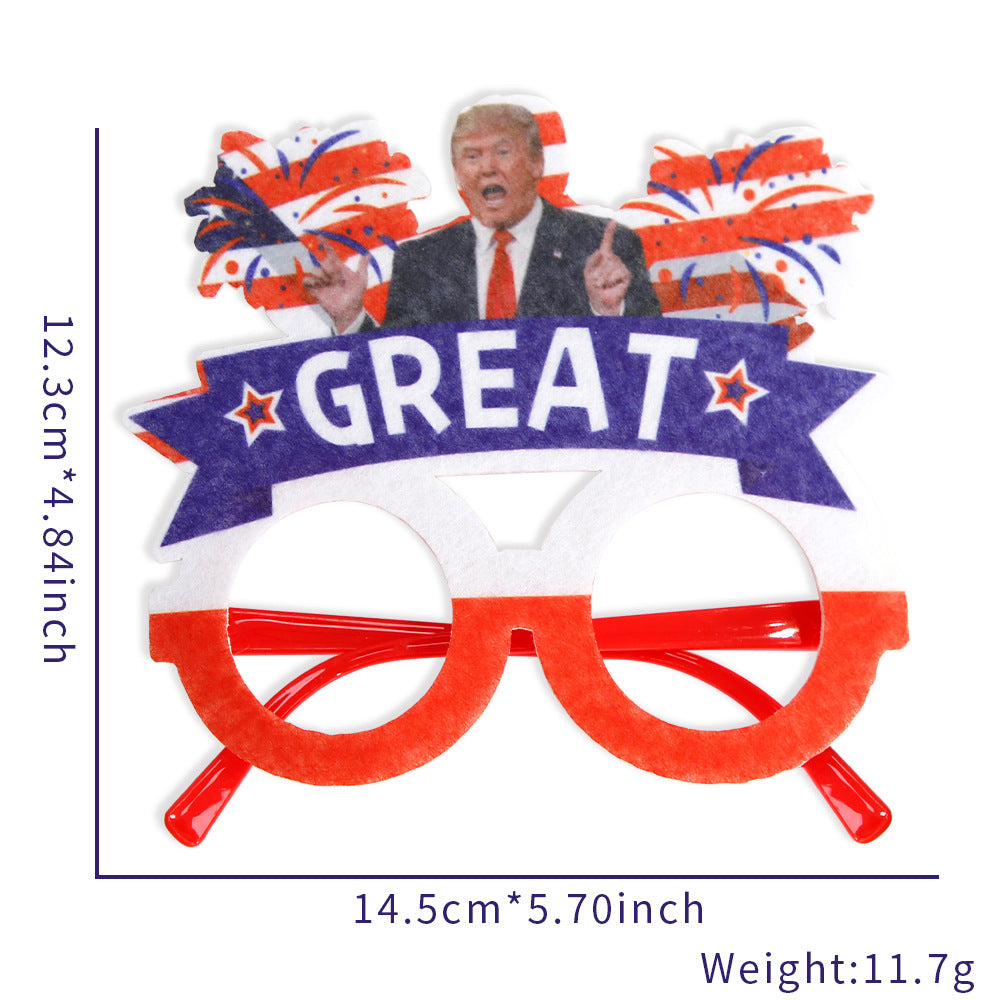 US Election Decorations Trump Glasses Presidential Election Souvenir