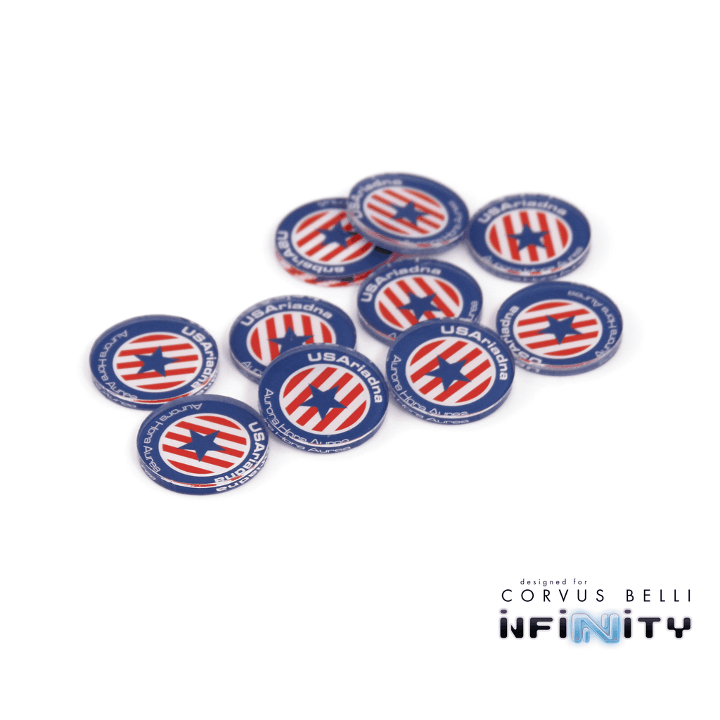 Full Color Infinity Faction Markers, 25mm (Bag of 10) - USAriadna / 25mm