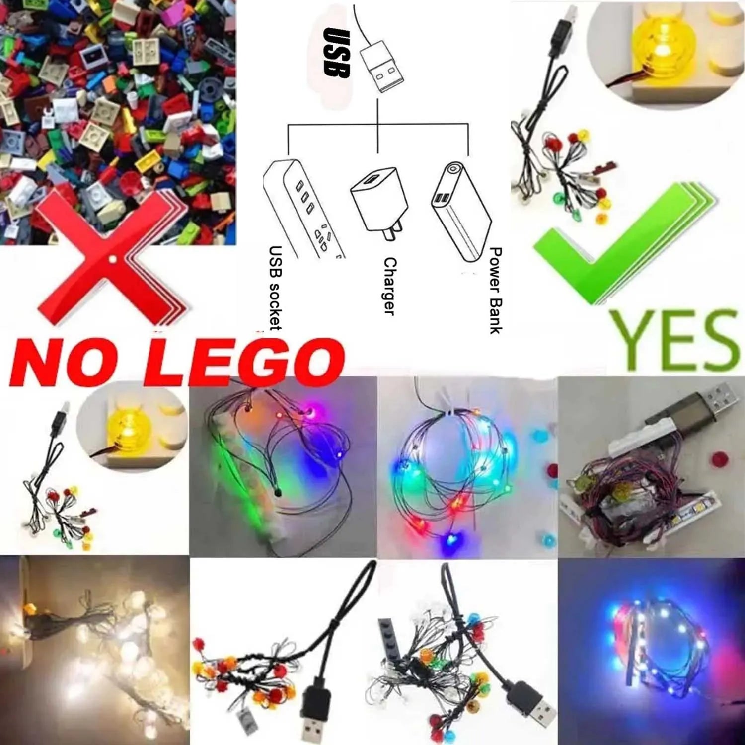 USB Light Kit for Lego Dungeons & Dragons 21348 Bricks Building Set-Not include Lego Model