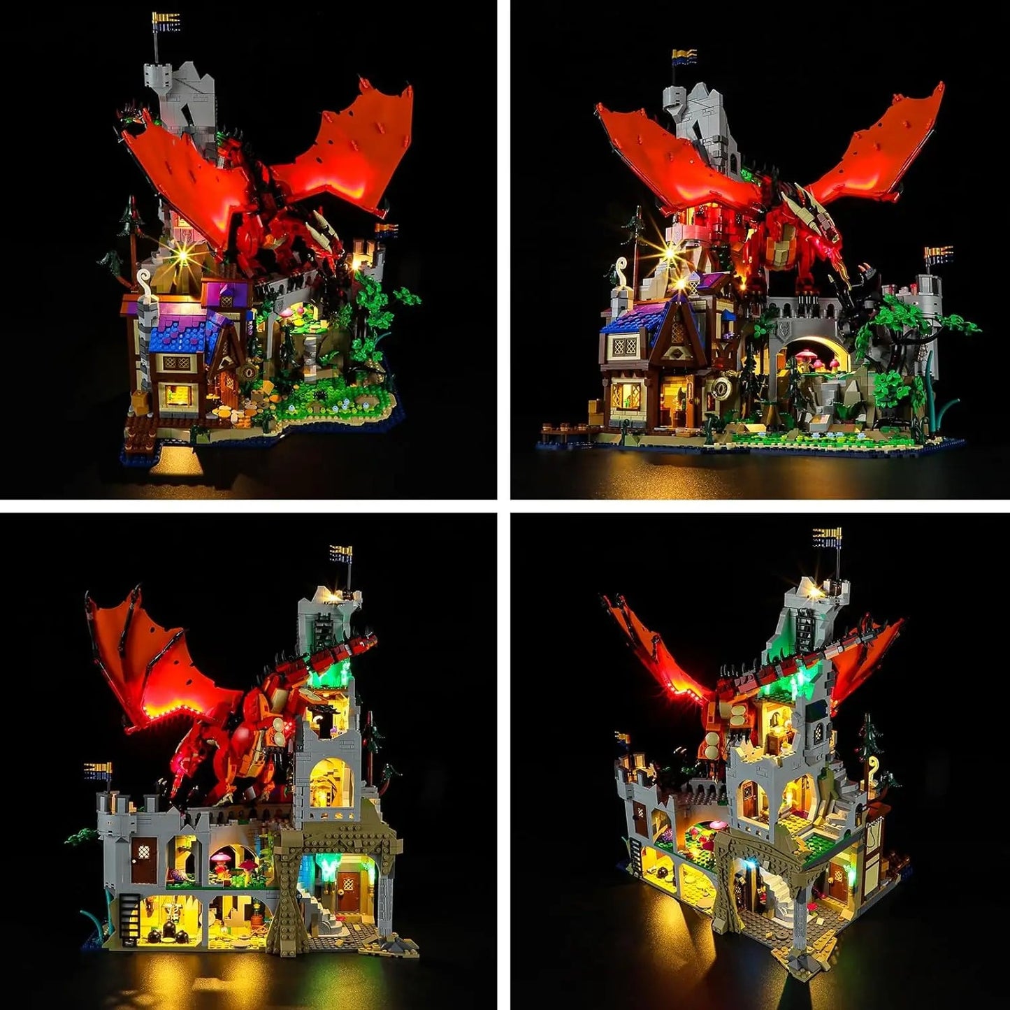 USB Light Kit for Lego Dungeons & Dragons 21348 Bricks Building Set-Not include Lego Model