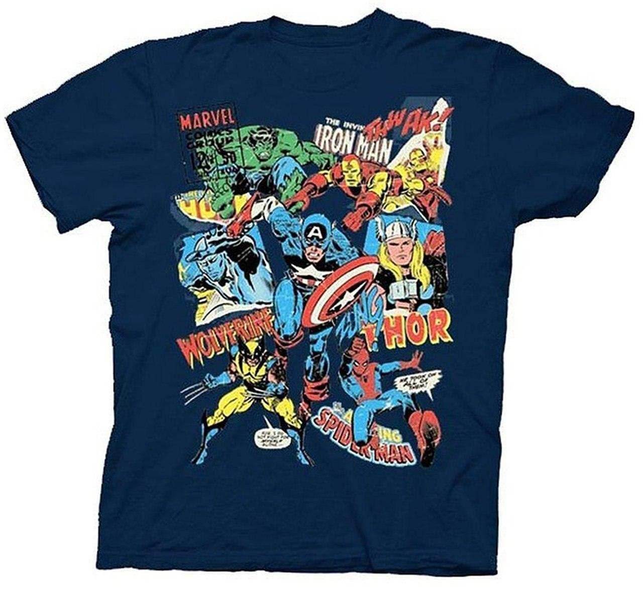 UV Collage Navy Youth T-shirt - YS