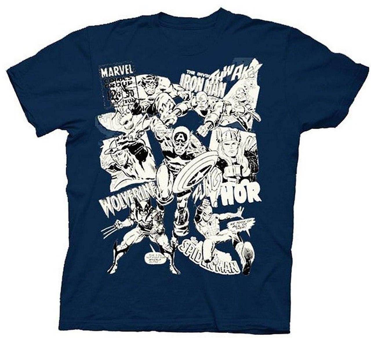 UV Collage Navy Youth T-shirt - YS