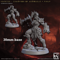 Vaeryss, Champion of Asmodeus (Female Tiefling Barbarian) - Armored