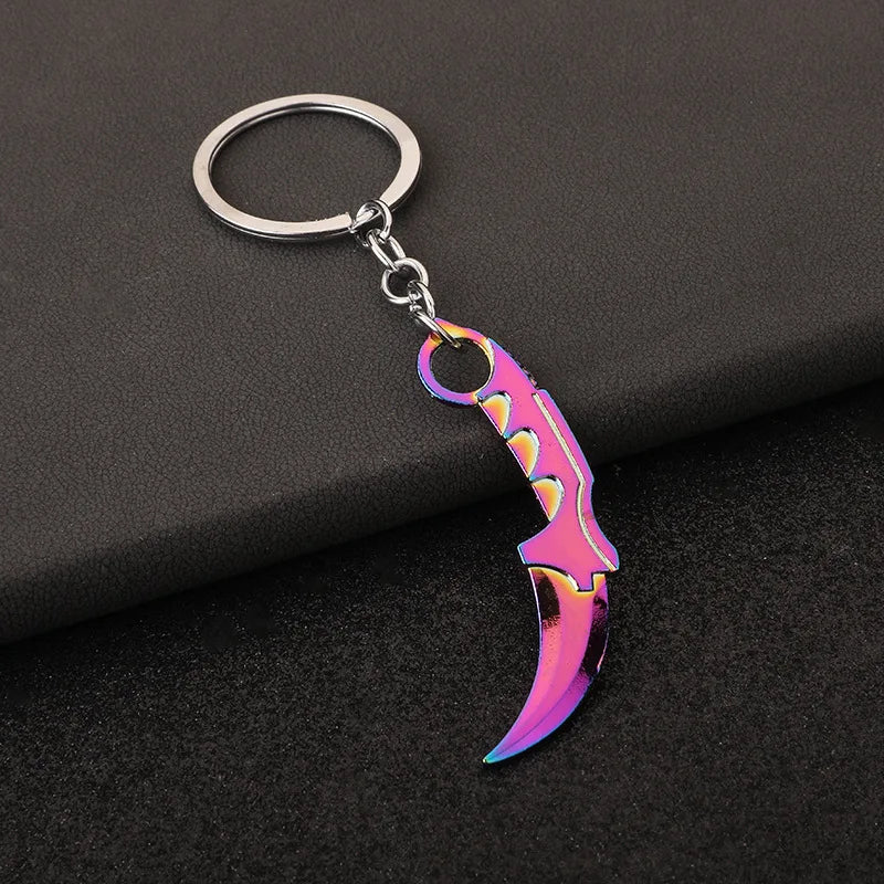 Valerant plunders the impression weapon mob m4 impression claw knife all-metal model key chain pendant.