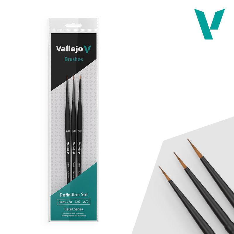 Hobby Brushes: Detail - Synthetic - Definition Set - Sizes 4/0, 3/0 & 2/0 - 