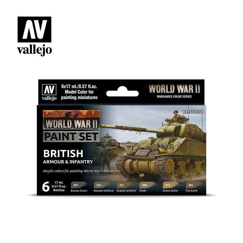 Model Color: WWII Paint Set - British Armour & Infantry - 