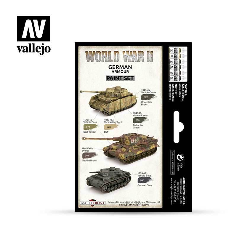 Model Color: WWII Paint Set - German Armour - 