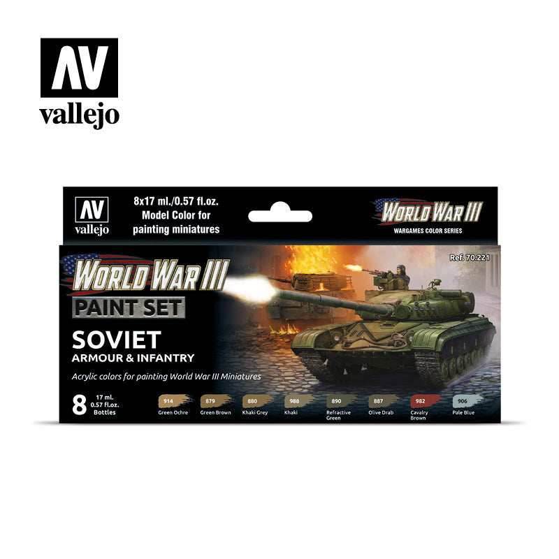 Model Color: WWIII Paint Set - Soviet Armour & Infantry - 