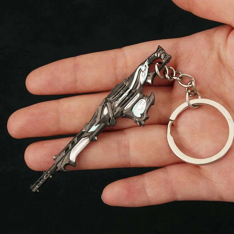 Valorant  Melee Reaver 2.0 Karambit Keychain Game Peripheral M4 Samurai Dagger Model Metal Key Ring Pendant Jewelry Male Gift