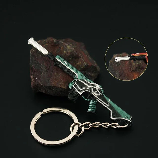 Valorant  Melee Reaver 2.0 Karambit Keychain Game Peripheral M4 Samurai Dagger Model Metal Key Ring Pendant Jewelry Male Gift