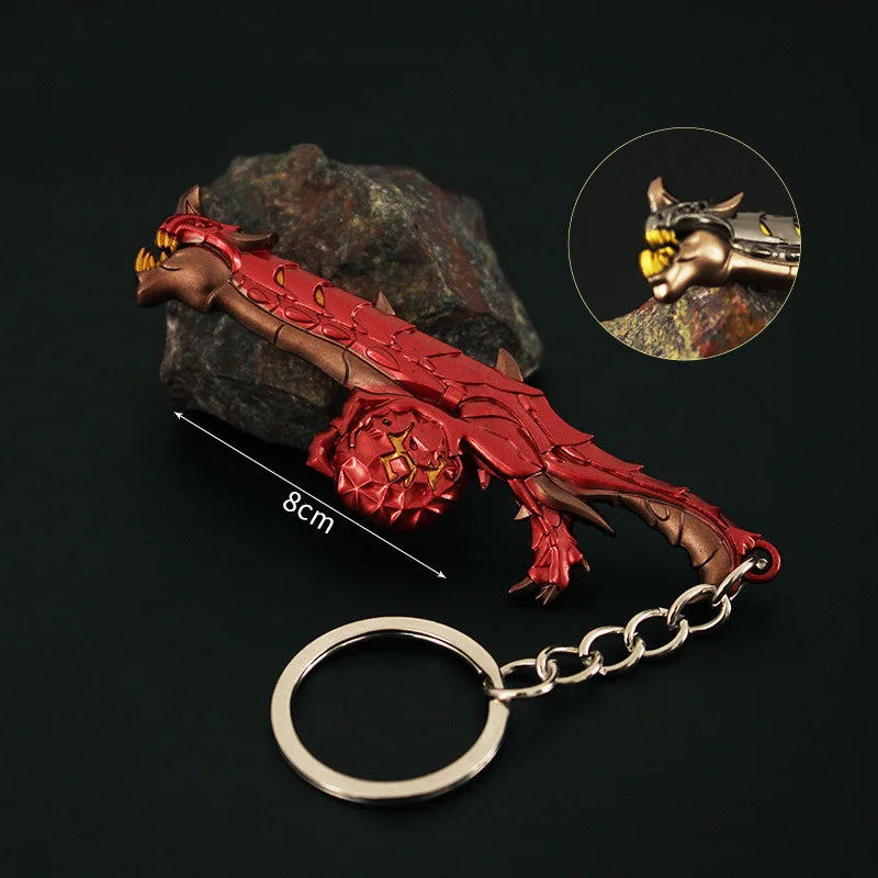 Valorant  Melee Reaver 2.0 Karambit Keychain Game Peripheral M4 Samurai Dagger Model Metal Key Ring Pendant Jewelry Male Gift