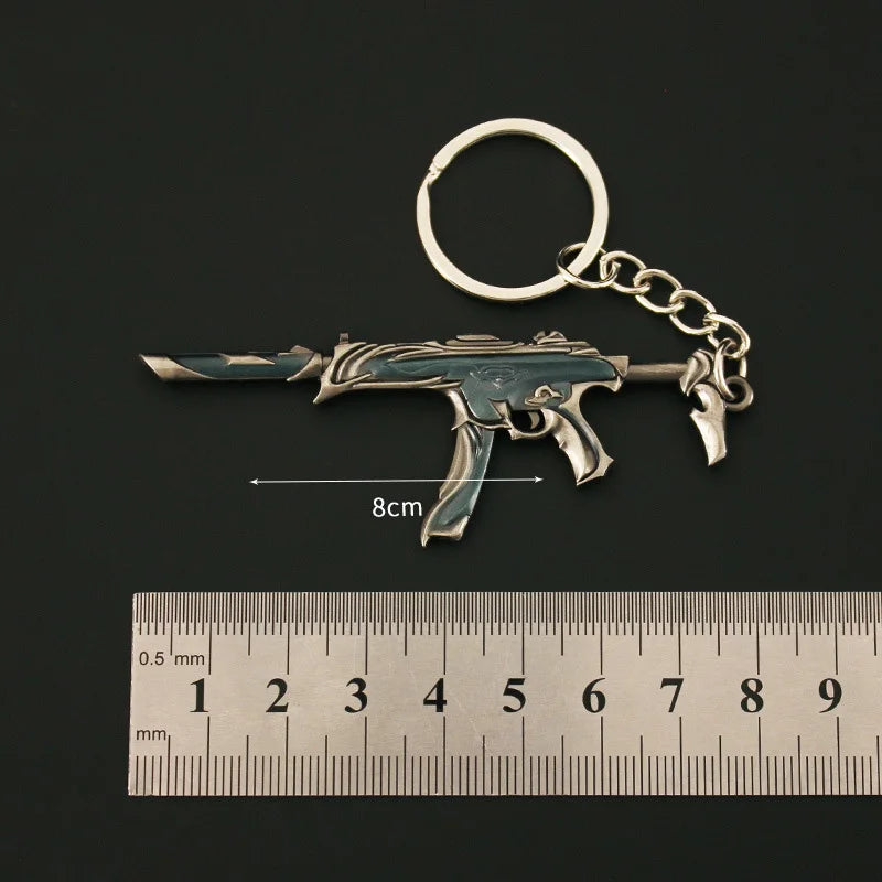 Valorant  Melee Reaver 2.0 Karambit Keychain Game Peripheral M4 Samurai Dagger Model Metal Key Ring Pendant Jewelry Male Gift