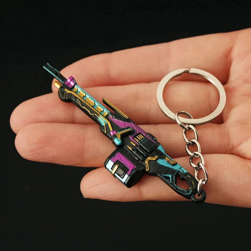 Valorant  Melee Reaver 2.0 Karambit Keychain Game Peripheral M4 Samurai Dagger Model Metal Key Ring Pendant Jewelry Male Gift