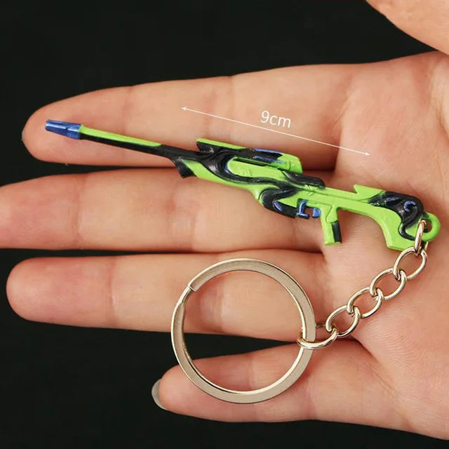 Valorant  Melee Reaver 2.0 Karambit Keychain Game Peripheral M4 Samurai Dagger Model Metal Key Ring Pendant Jewelry Male Gift