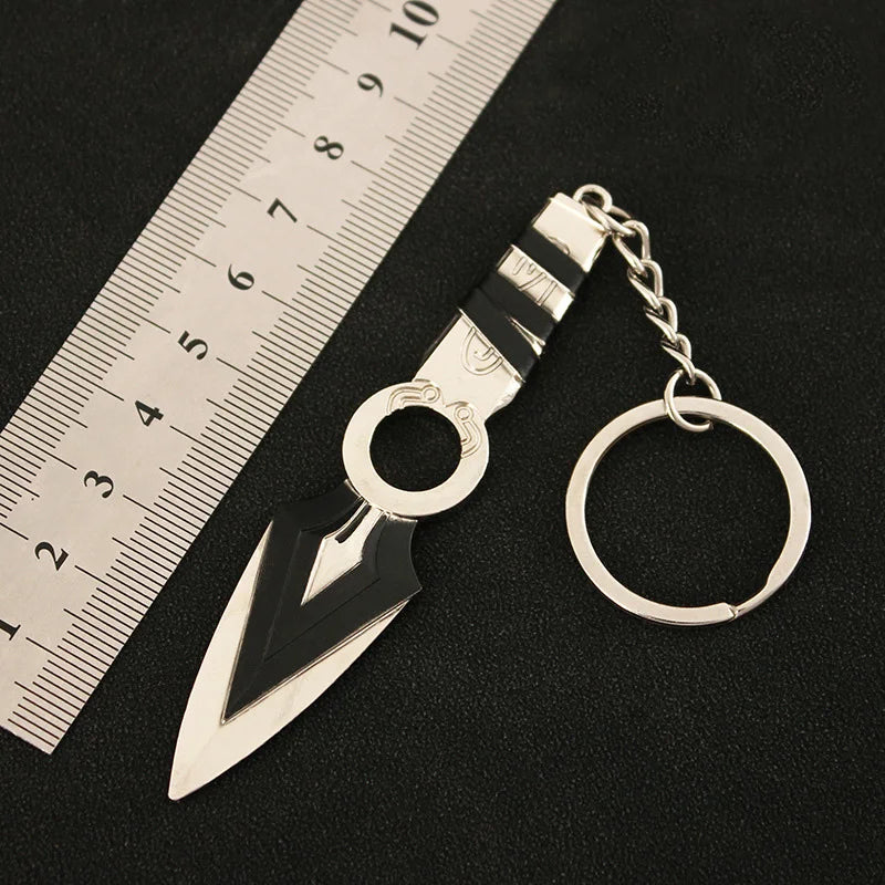 Valorant  Melee Reaver 2.0 Karambit Keychain Game Peripheral M4 Samurai Dagger Model Metal Key Ring Pendant Jewelry Male Gift