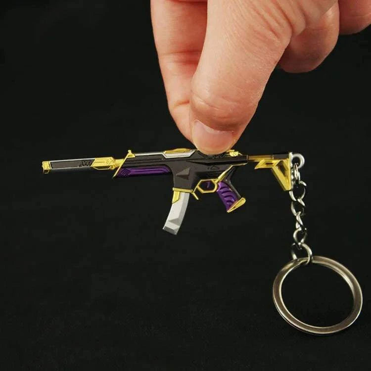 Valorant  Melee Reaver 2.0 Karambit Keychain Game Peripheral M4 Samurai Dagger Model Metal Key Ring Pendant Jewelry Male Gift