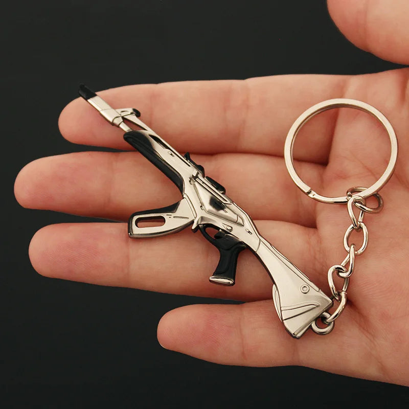 Valorant  Melee Reaver 2.0 Karambit Keychain Game Peripheral M4 Samurai Dagger Model Metal Key Ring Pendant Jewelry Male Gift