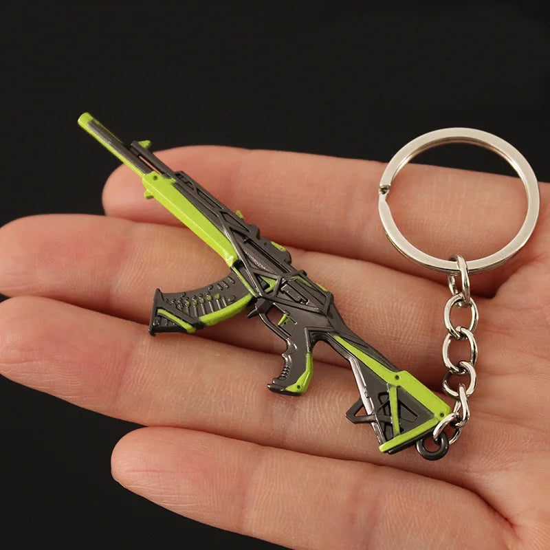 Valorant  Melee Reaver 2.0 Karambit Keychain Game Peripheral M4 Samurai Dagger Model Metal Key Ring Pendant Jewelry Male Gift