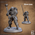Vanguard Fighter: Base Sculpt A (Male Human Fighter) - With Helmet / Large Sword