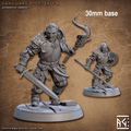 Vanguard Fighter: Base Sculpt B (Male Human Fighter) - With Helmet / Torch / Sword