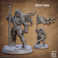 Vanguard Fighter: Base Sculpt E (Female Human Fighter) - With Helmet / Fist / Sword