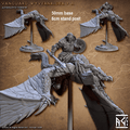 Vanguard Wyvernrider: Base Sculpt A (Mounted Male Human Fighter) - With Helmet / Halberd