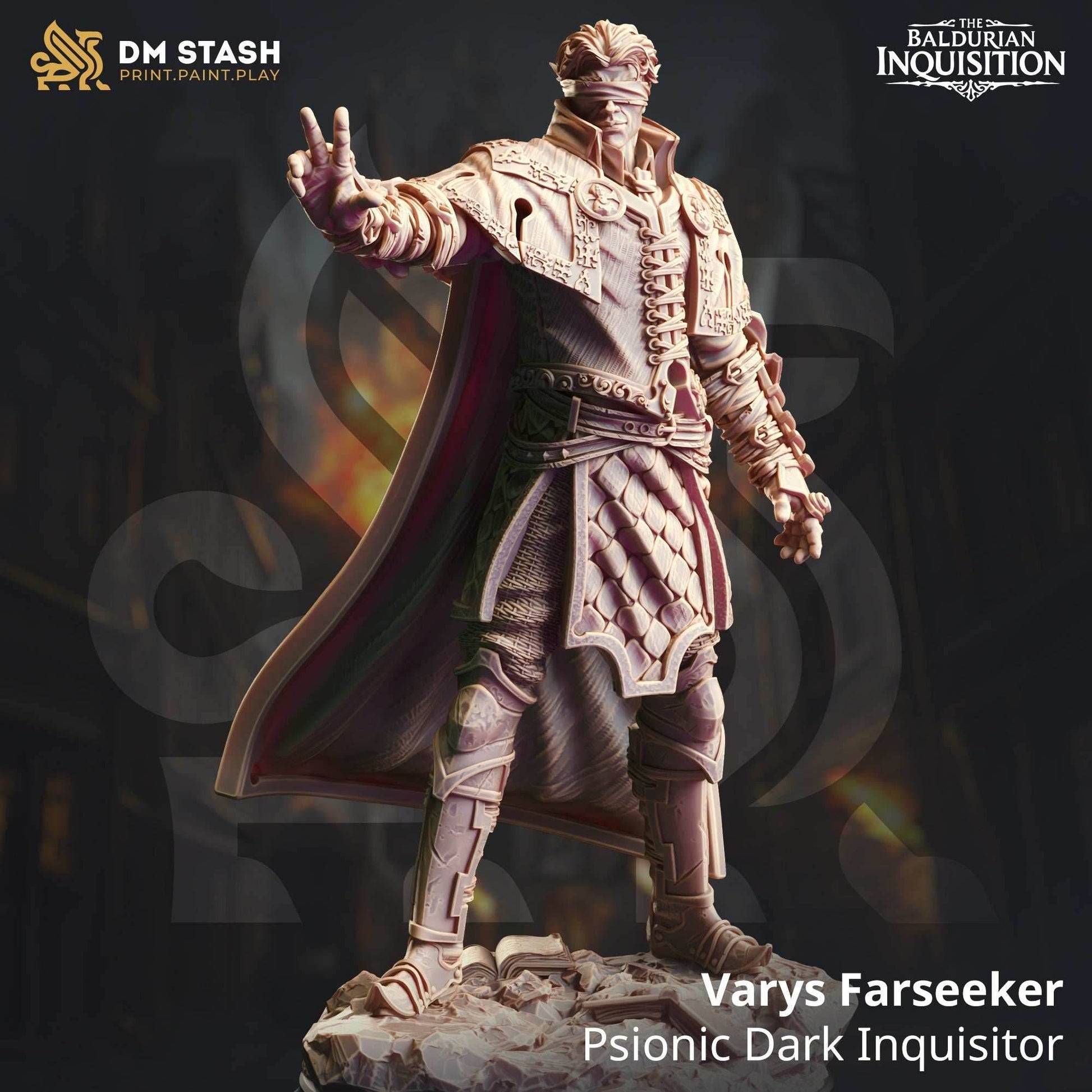 Varys Farseeker, Psionic Dark Inquisitor (Male Half-Elf Clairvoyant) - 32mm Scale