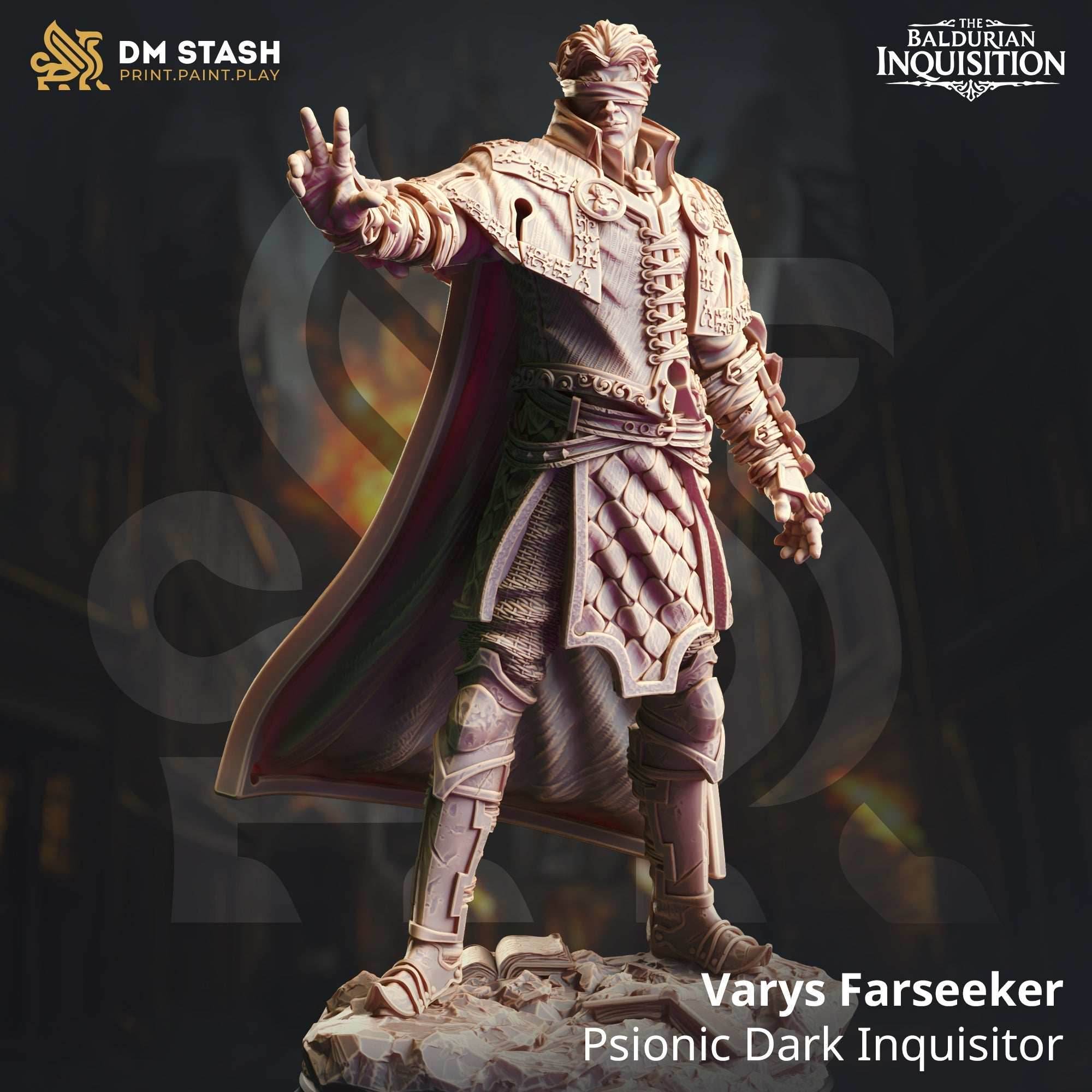 Varys Farseeker, Psionic Dark Inquisitor (Male Half-Elf Clairvoyant) - 32mm Scale