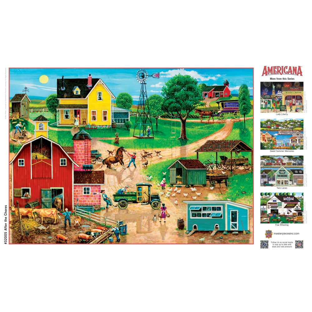 Americana - After the Chores 500 Piece EZ Grip Jigsaw Puzzle