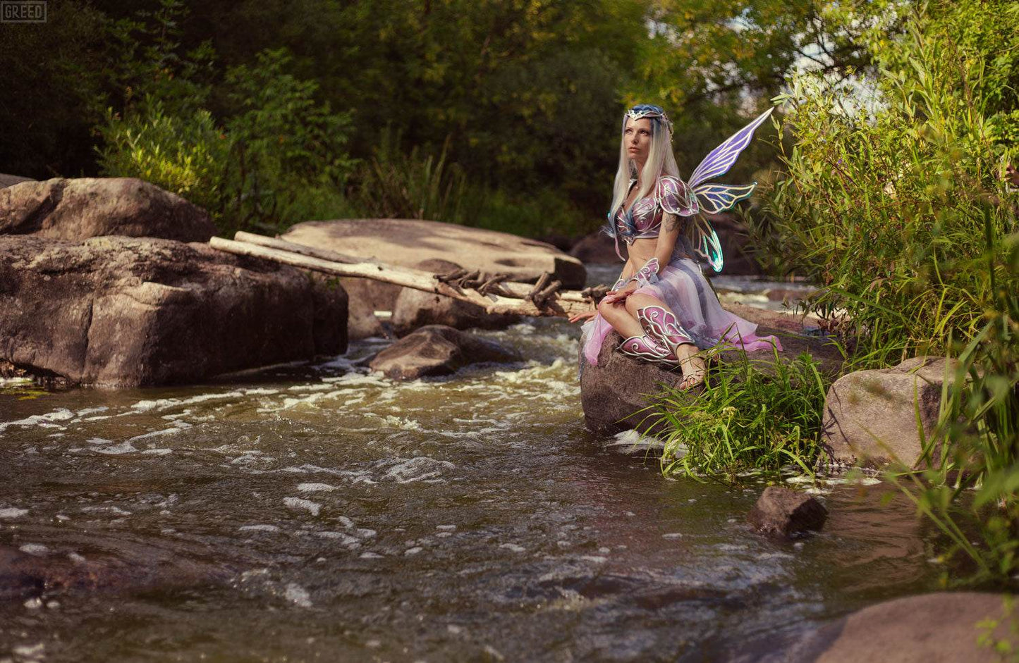 Fairy Armor Lilac Silver Set - Custom Made - S / Armor Set