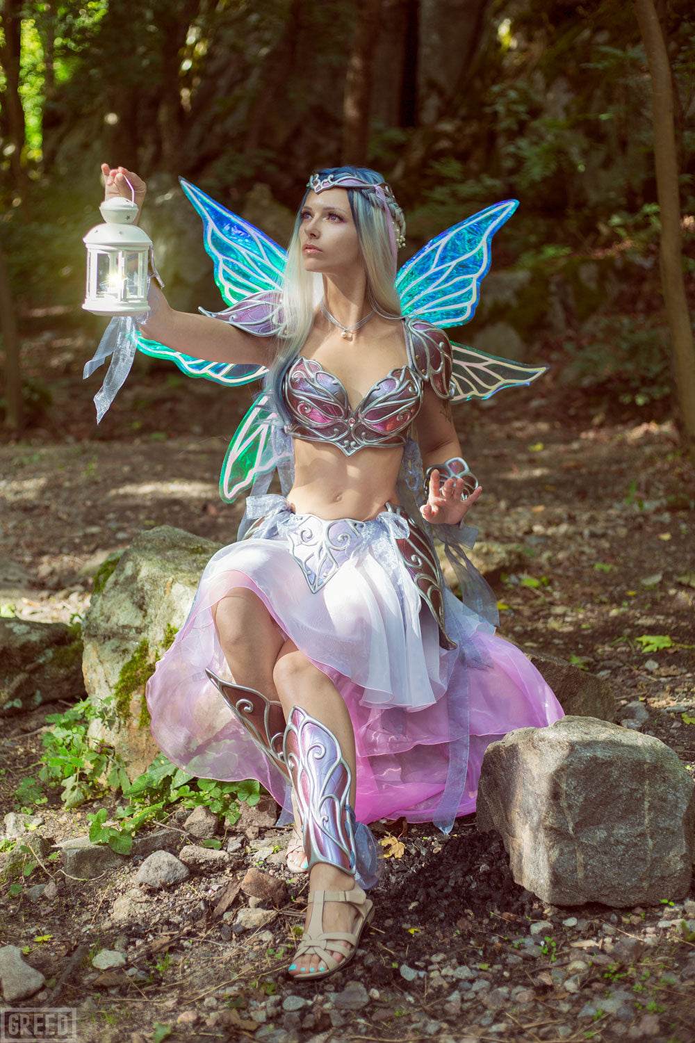 Fairy Armor Lilac Silver Set - Custom Made - S / Armor Set