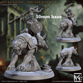 Veiled Sister Panther Rider: Sculpt B (Female Human Fighter / Assassin Cavalry Unit) - No Hood / Spear / Shield
