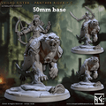 Veiled Sister Panther Rider: Sculpt C (Female Human Ranger / Fighter Cavalry Unit) - No Hood / Empty / Draw / Bow (w/ Quiver on Back)