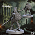 Veiled Sisterhood Rogue: Sculpt F (Female Human Fighter) - No Hood / Spear