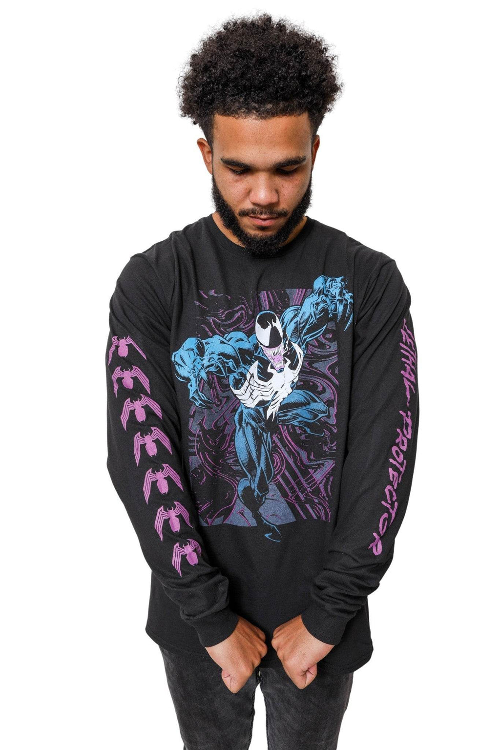 Venom Lethal Protector Dark Soul Marvel Comics Adult Long Sleeve T Shirt - S