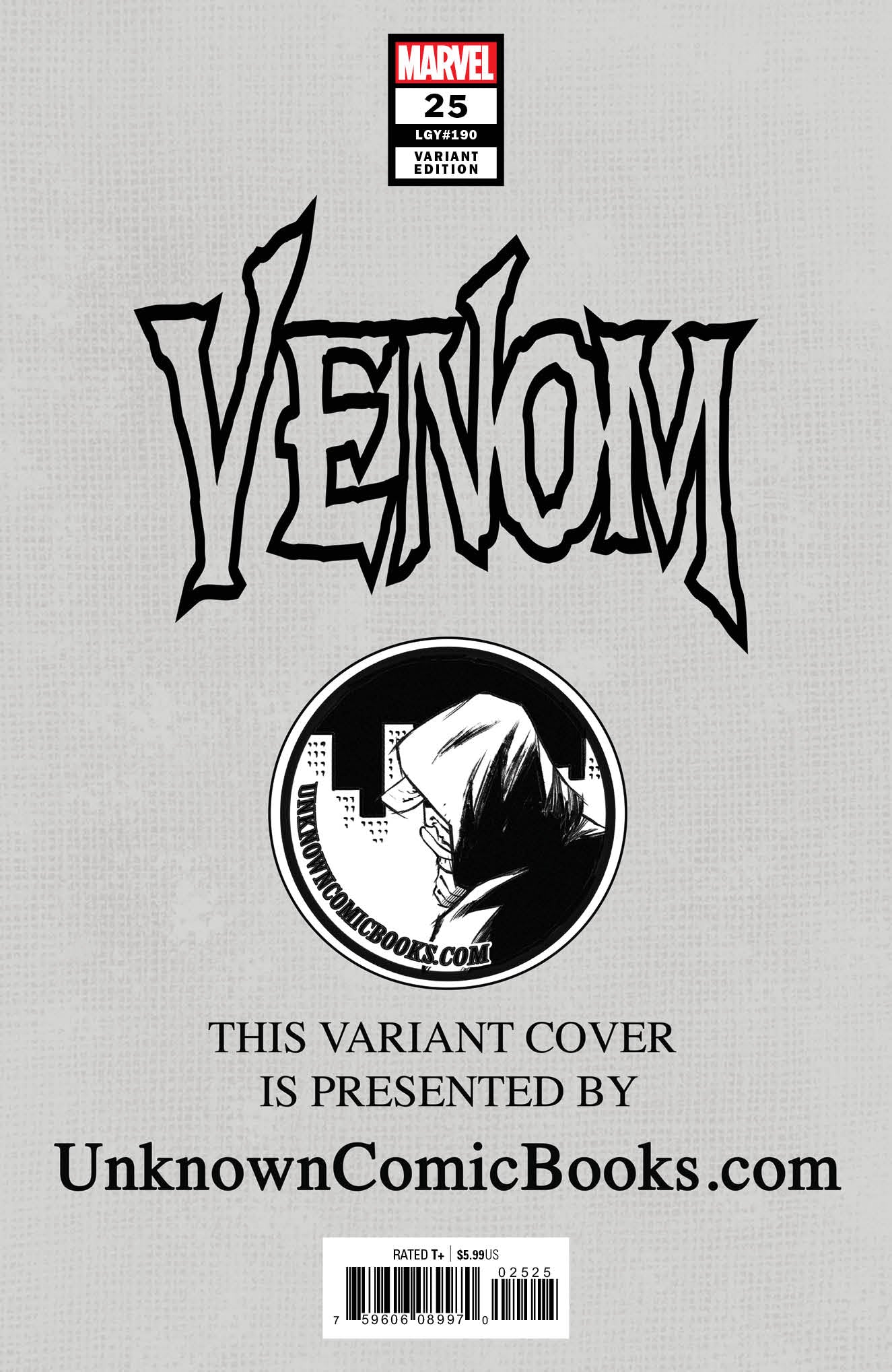 VENOM #25 UNKNOWN COMICS TYLER KIRKHAM EXCLUSIVE VAR (04/08/2020)