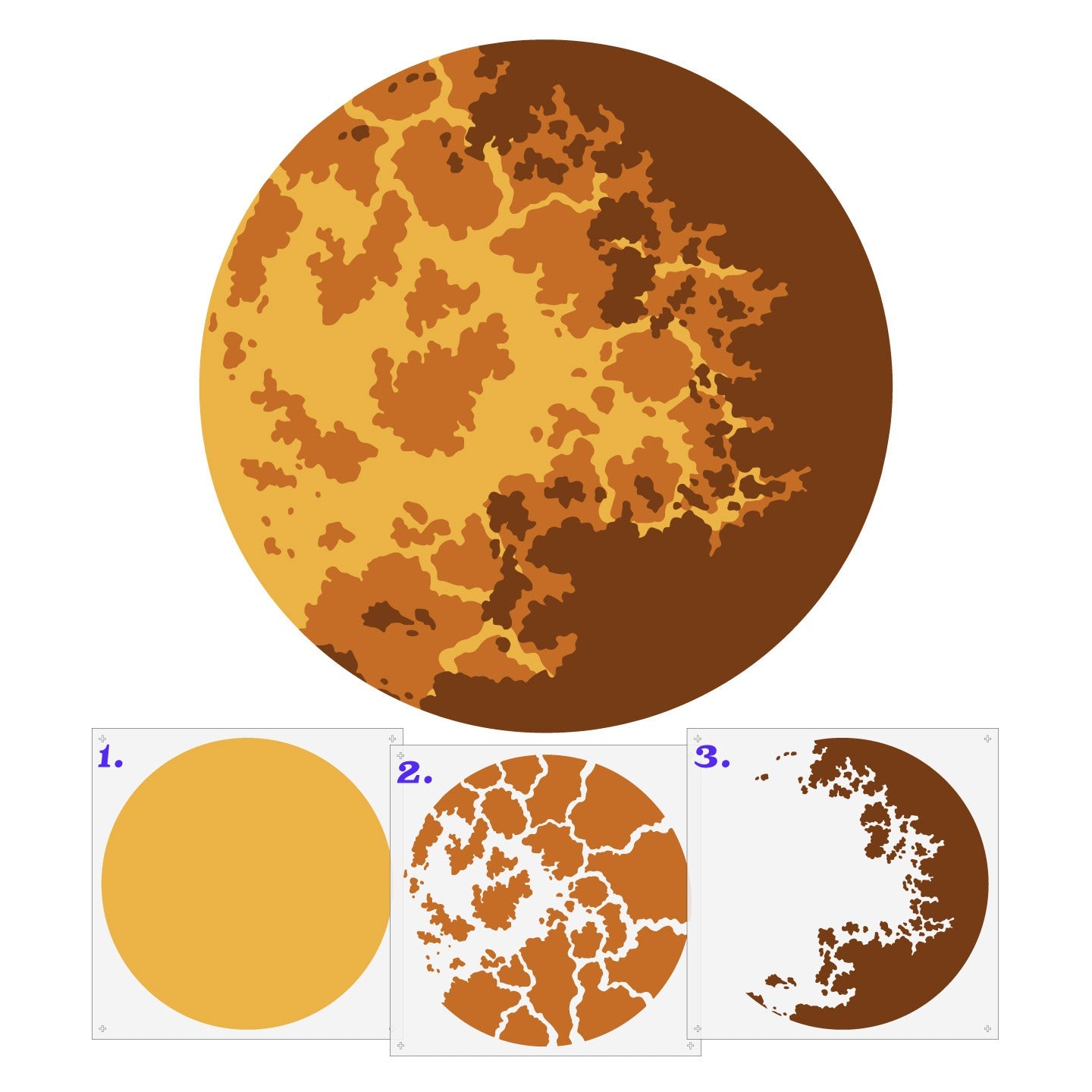 Venus Planet Wall Mural Stencil Set